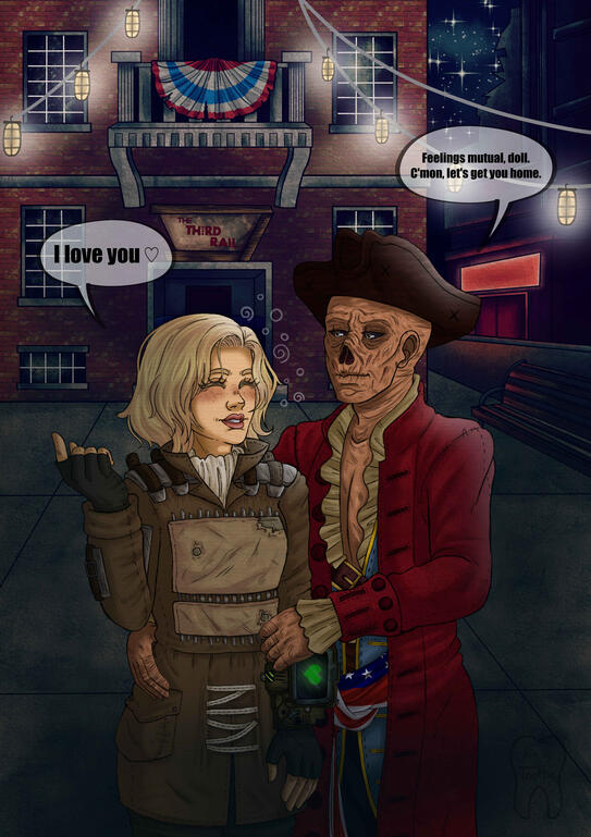 Hancock (Fallout) x Avery (OC by Iys)